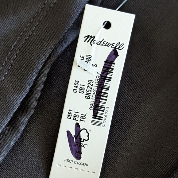 Madewell NWT Flex Activewear CrossBack Dress with Built in Shorts Sz S in Black - Picture 14 of 16